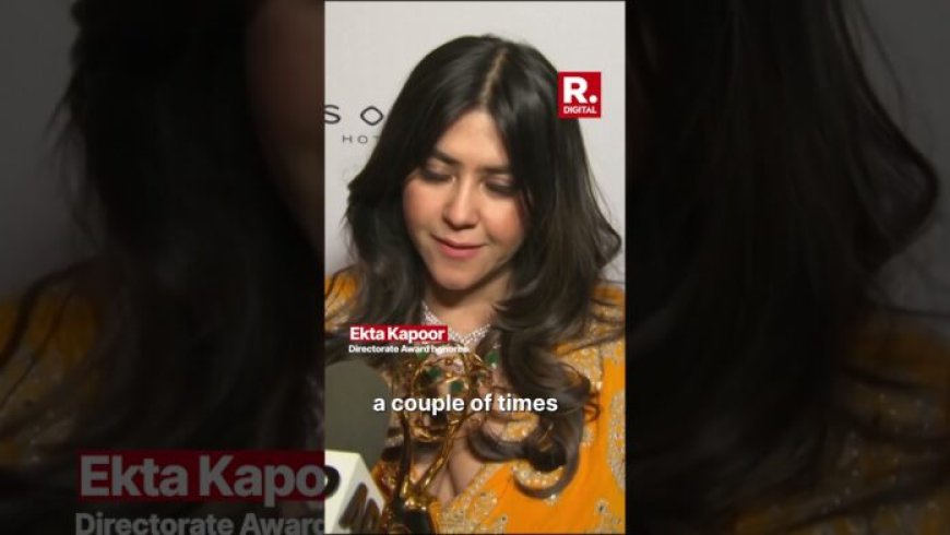 Emmy Awards 2023| It’s time to take Indian content material critically: Directorate Award Honoree Ektaa Kapoor